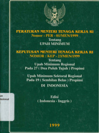 PERATURAN MENTERI TENAGA KERJA RI TENTANG UPAH MINIMUM