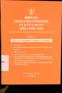 HIMPUNAN TINDAK LANJUT PERATURAN PERTAHANAN TAHUN 1998/1999