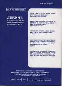 JURNAL PERS DAN KOMUNIKASI PEMBANGUNAN