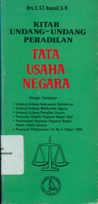 KITAB UNDANG-UNDANG PERADILAN TATA USAHA NEGARA