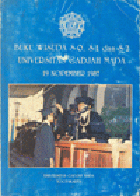 BUKU WISUDA S-0, S-1 DAN S-2 UNIVERSITAS GADJAH MADA 19 NOPEMBER 1987