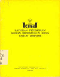 LAPORAN PENDATAAN KORAN MEMBANGUN DESA TAHUN 1995/1996