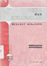 DESA DAN KELURAHAN MENURUT UU NO. 5/1979