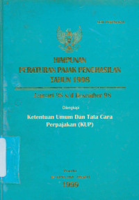 HIMPUNAN PERATURAN PAJAK PENGHASILAN TAHUN 1998