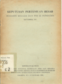 KEPUTUSAN PERTEMUAN BESAR PEMIMPIN REDAKSI DAN PWI SE0INDONESIA SEPTEMBER 1981