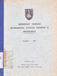 LEMBARAN DAERAH KOTAMADYA DATI II SURAKARTA TAHUN 1982