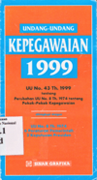 UNDANG UNDANG KEPEGAWAIAN 1999