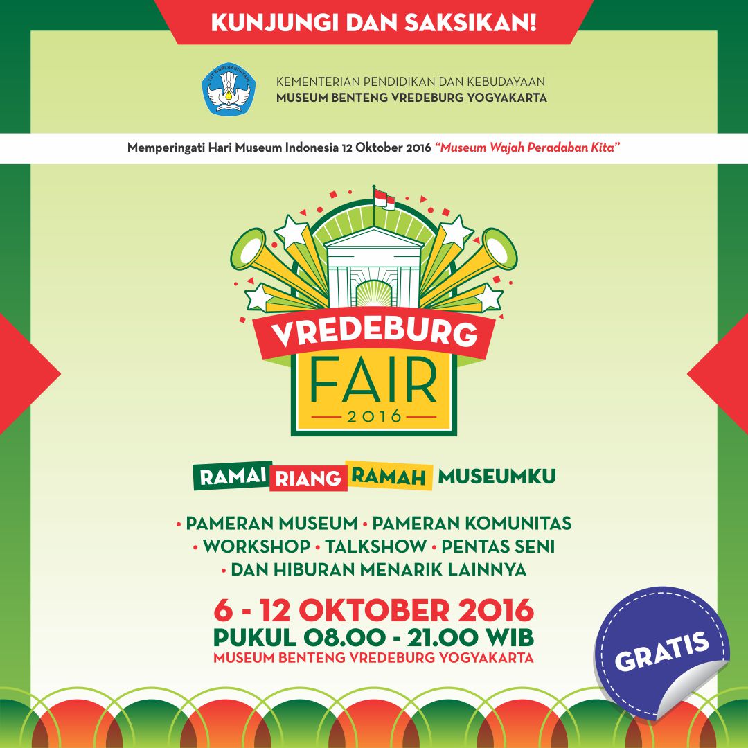 “Ramai Riang Ramah Museumku” Museum Benteng  Vredeburg Fair 2016